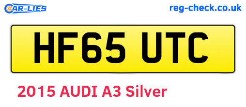 HF65UTC are the vehicle registration plates.