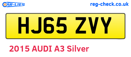 HJ65ZVY are the vehicle registration plates.