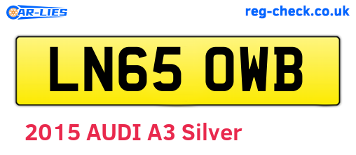 LN65OWB are the vehicle registration plates.
