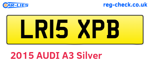 LR15XPB are the vehicle registration plates.