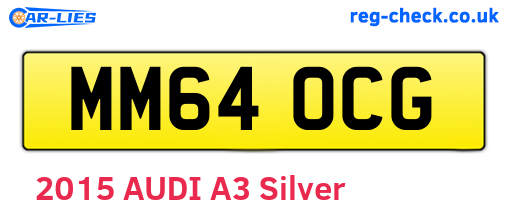 MM64OCG are the vehicle registration plates.