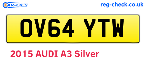 OV64YTW are the vehicle registration plates.