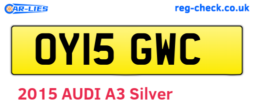 OY15GWC are the vehicle registration plates.
