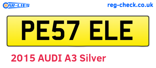 PE57ELE are the vehicle registration plates.