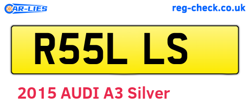 R55LLS are the vehicle registration plates.