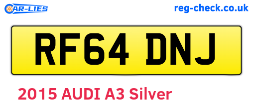 RF64DNJ are the vehicle registration plates.