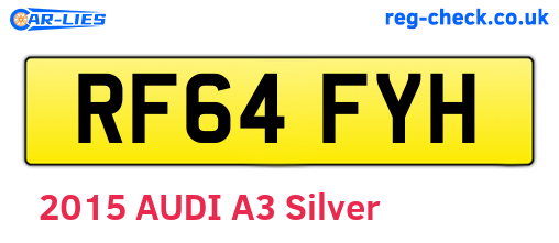 RF64FYH are the vehicle registration plates.