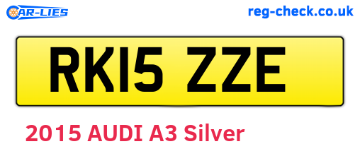 RK15ZZE are the vehicle registration plates.