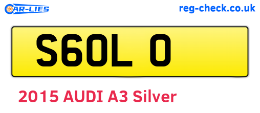 S6OLO are the vehicle registration plates.