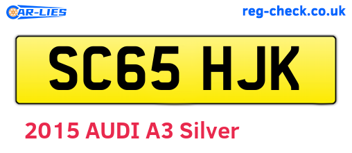 SC65HJK are the vehicle registration plates.