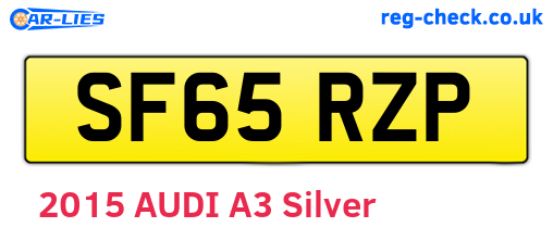 SF65RZP are the vehicle registration plates.