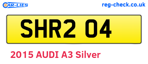 SHR204 are the vehicle registration plates.