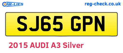SJ65GPN are the vehicle registration plates.