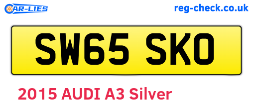 SW65SKO are the vehicle registration plates.