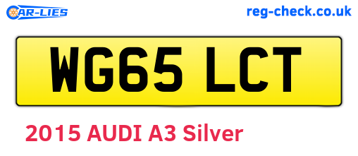 WG65LCT are the vehicle registration plates.