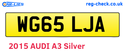 WG65LJA are the vehicle registration plates.