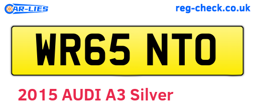 WR65NTO are the vehicle registration plates.