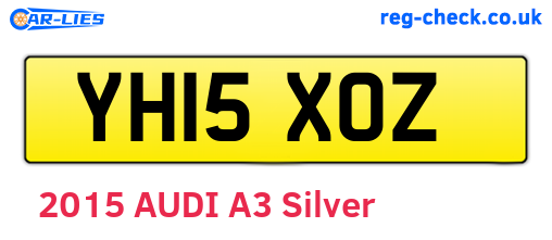 YH15XOZ are the vehicle registration plates.