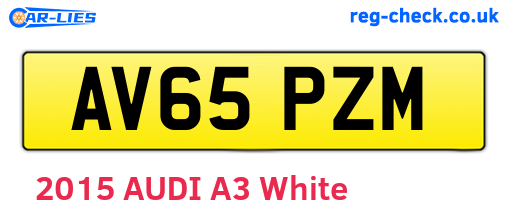 AV65PZM are the vehicle registration plates.