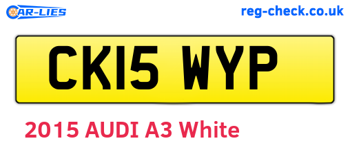 CK15WYP are the vehicle registration plates.