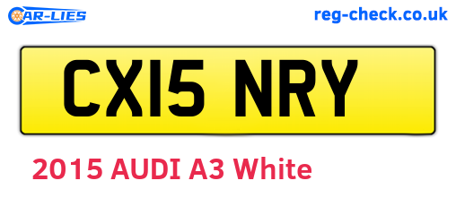 CX15NRY are the vehicle registration plates.