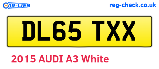 DL65TXX are the vehicle registration plates.