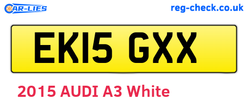 EK15GXX are the vehicle registration plates.