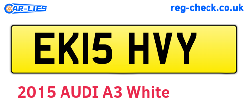 EK15HVY are the vehicle registration plates.