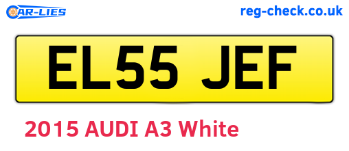 EL55JEF are the vehicle registration plates.