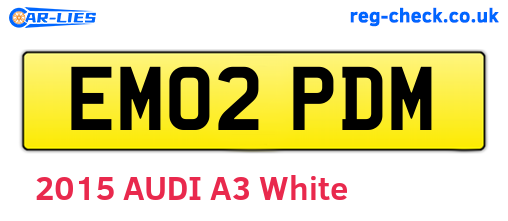 EM02PDM are the vehicle registration plates.