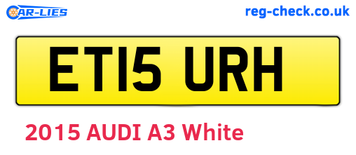 ET15URH are the vehicle registration plates.
