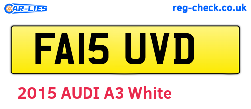 FA15UVD are the vehicle registration plates.