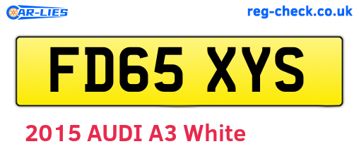 FD65XYS are the vehicle registration plates.