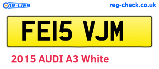FE15VJM are the vehicle registration plates.