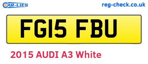 FG15FBU are the vehicle registration plates.