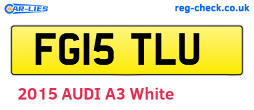 FG15TLU are the vehicle registration plates.