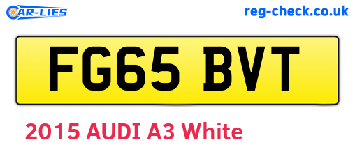 FG65BVT are the vehicle registration plates.
