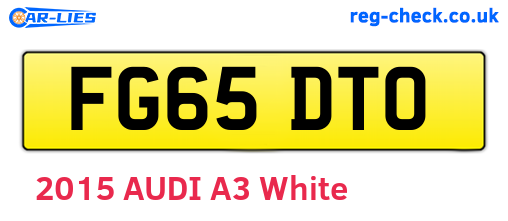 FG65DTO are the vehicle registration plates.