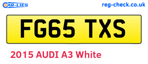 FG65TXS are the vehicle registration plates.