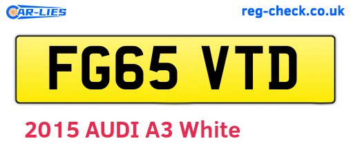 FG65VTD are the vehicle registration plates.