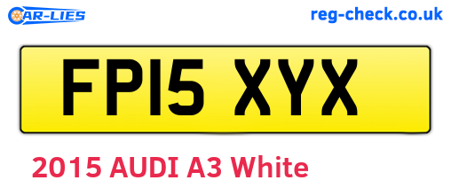 FP15XYX are the vehicle registration plates.