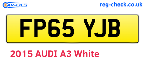 FP65YJB are the vehicle registration plates.