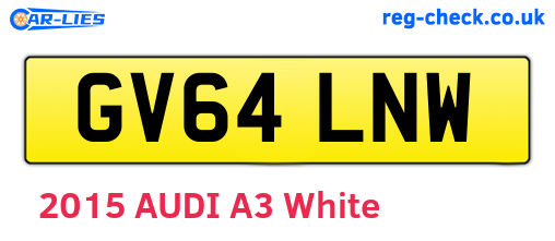 GV64LNW are the vehicle registration plates.