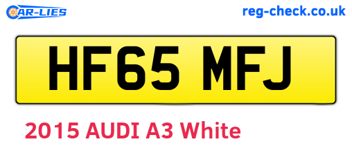 HF65MFJ are the vehicle registration plates.