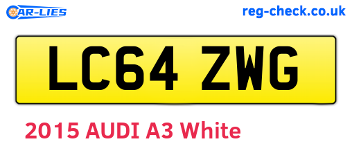 LC64ZWG are the vehicle registration plates.