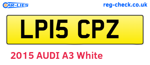 LP15CPZ are the vehicle registration plates.