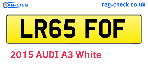 LR65FOF are the vehicle registration plates.