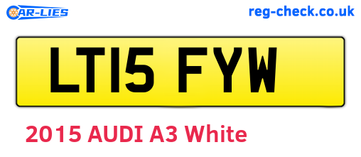LT15FYW are the vehicle registration plates.