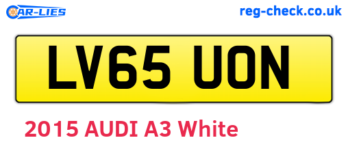 LV65UON are the vehicle registration plates.