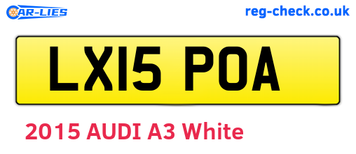 LX15POA are the vehicle registration plates.